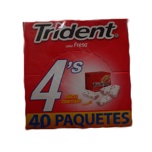 CHICLE ADAMS TRIDENT 4 S FRESA 40/40 PZS